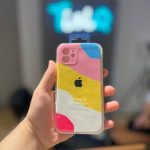 قاب سیلیکونی آب رنگی (آبی صورتی قرمز)