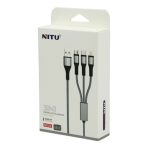 کابل 3سر 3in1 سوپر فست شارژ NITU NC124 طول 1.2 متر - تصویر 3