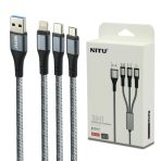 کابل 3سر 3in1 سوپر فست شارژ NITU NC124 طول 1.2 متر
