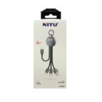 کابل ۳کاره لایتنینگ و میکرو و تایپسی NITU NT-UC091 طول 1.2متر - تصویر 2