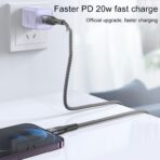 کابل TYPE-C به Lightning یسیدو YESIDO CA155 طول 1 متر - تصویر 2